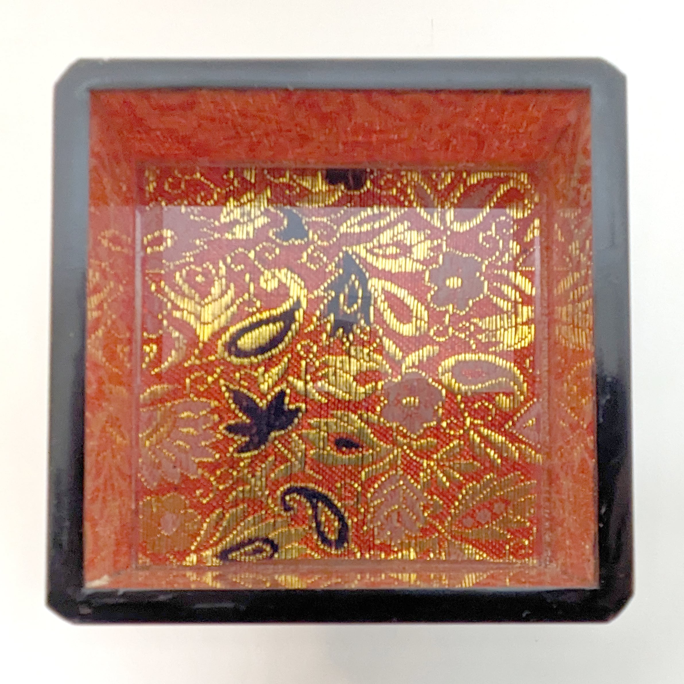 Kano・ぎやまん・ガラス花器・花瓶・フラワーベース・織物・No