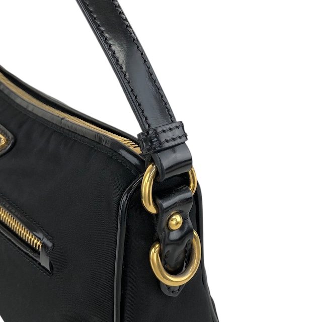 PRADA プラダ ハンドバッグ ブラック トライアングルロゴ ナイロン ミニバッグ vintage ヴィンテージ オールド 6tgg77