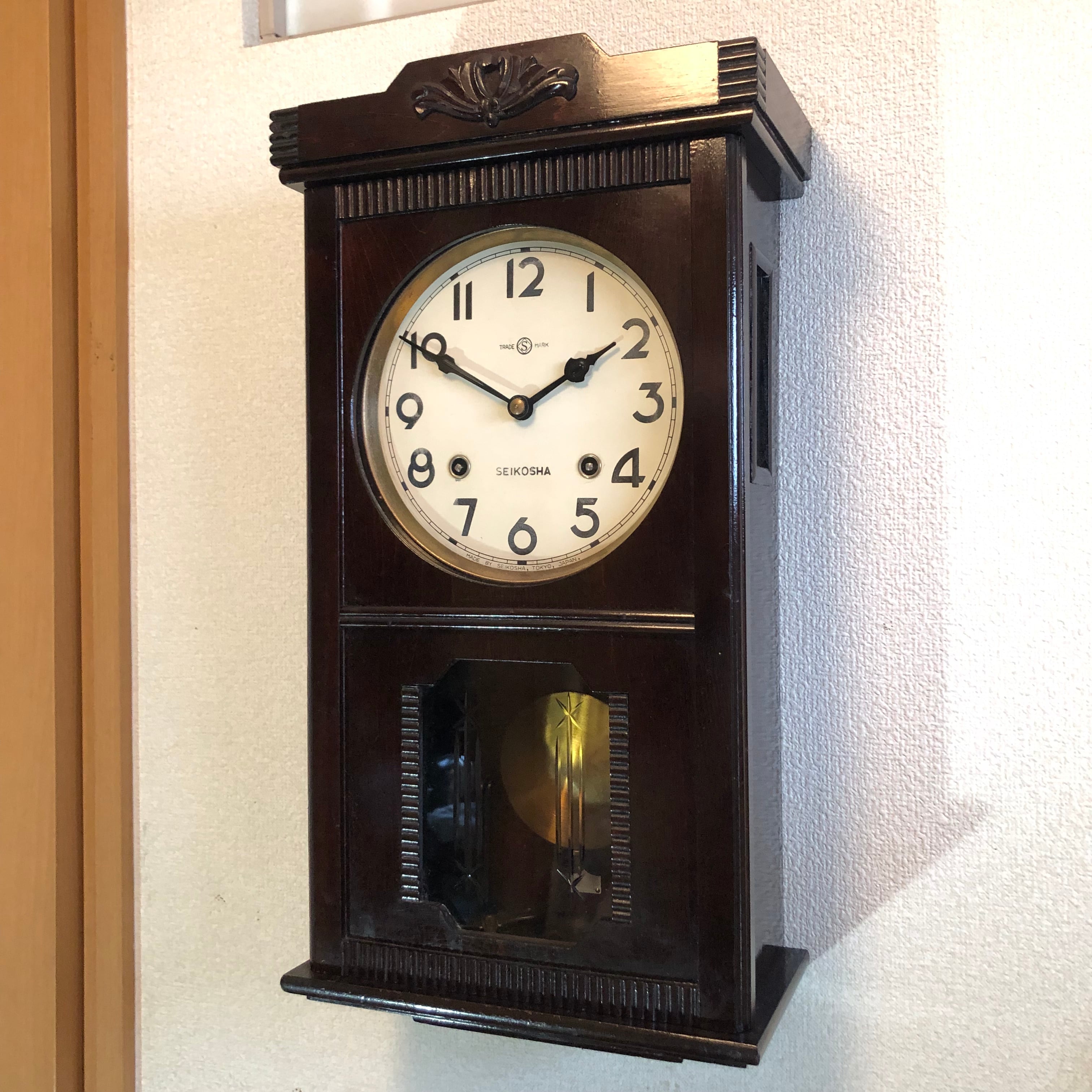 人気No.1 昭和レトロ アンティーク SEIKOSHA(精工舎)掛時計(振り子時計