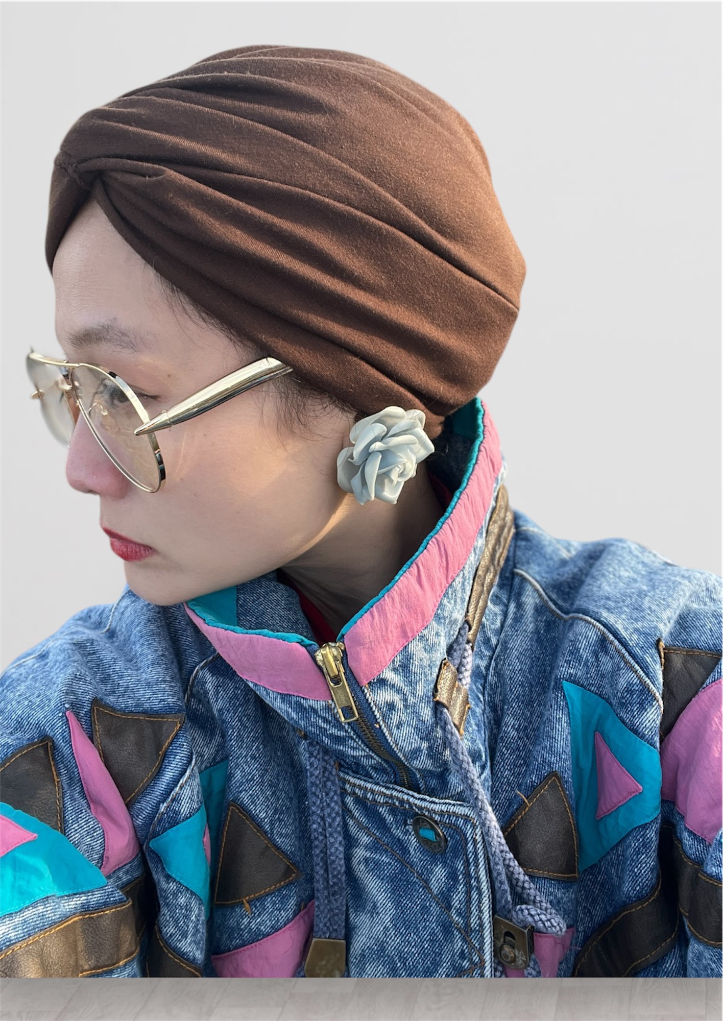 Turban hat Black / Brown ( ターバンハット ブラック /ブラウン )