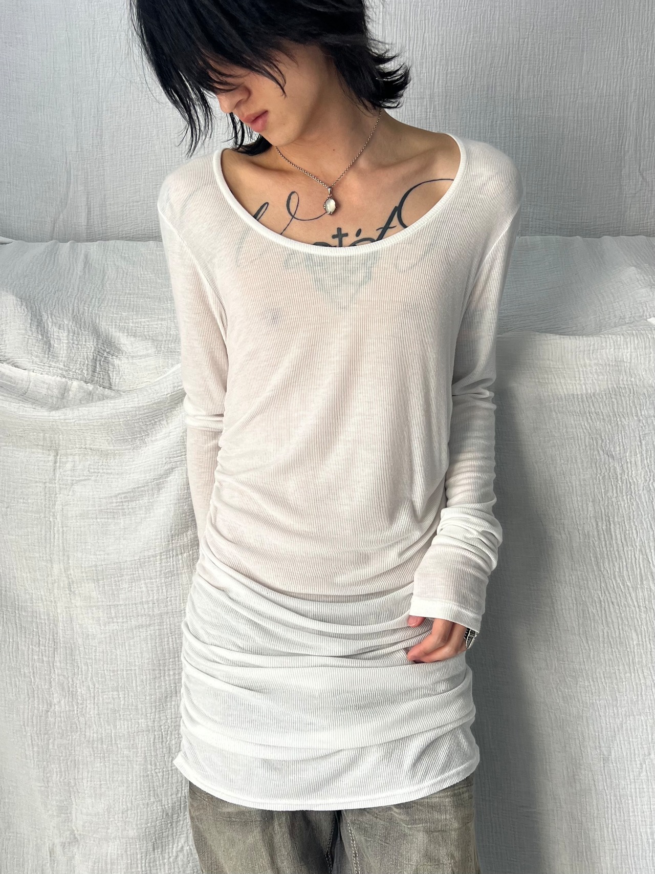 "GADGET GROW" Shirring Long Sleeve