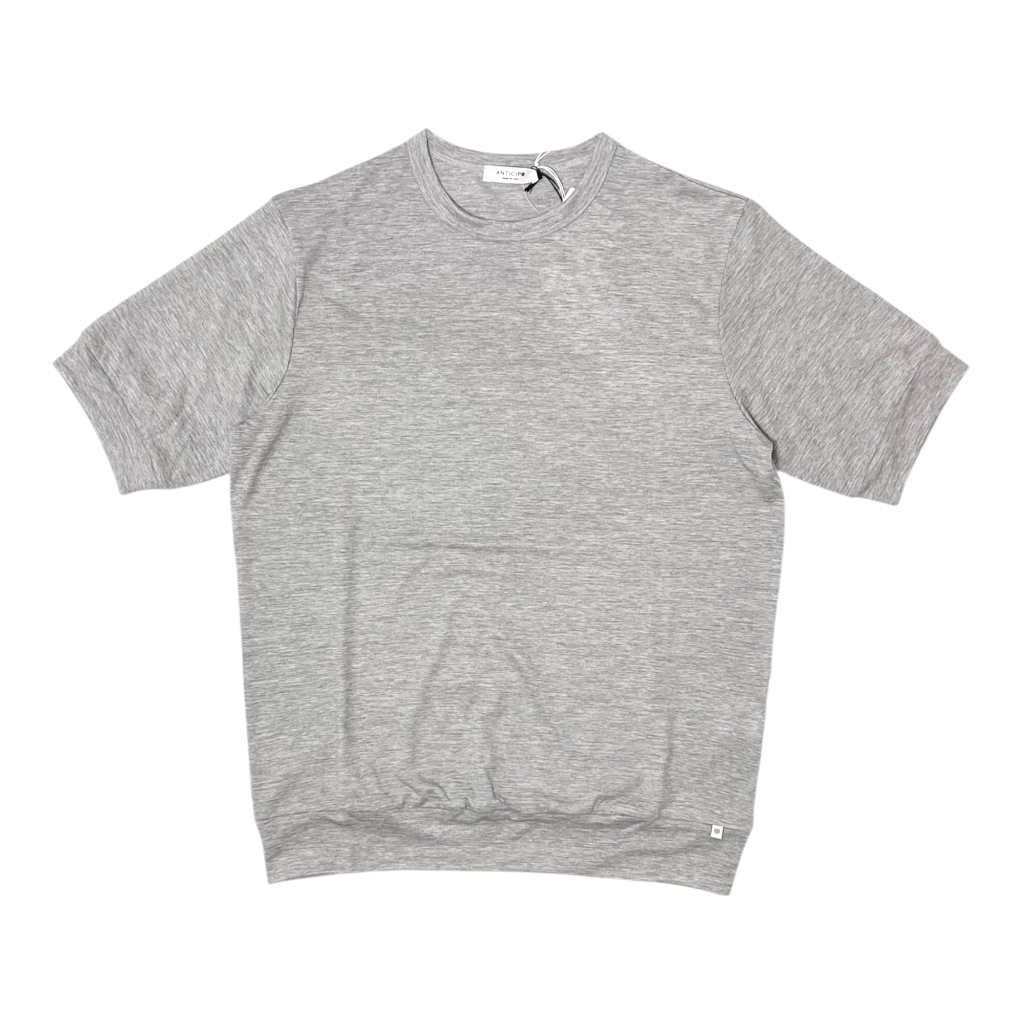 ANTICIPO(アンティーチポ) NEBBIOLO REDA active wool Short sleeve Crew neck/LIGHT GREY