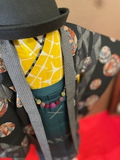 【予約商品】羽織単品　5歳モダンKasuri絣デリ柄 男の子の祝い着