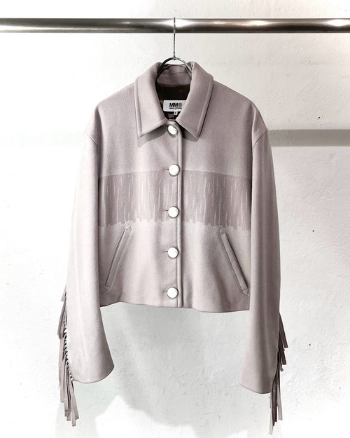 2020AW MM6 Maison Margiela Short-Leg Fringe Jacket ITALY製