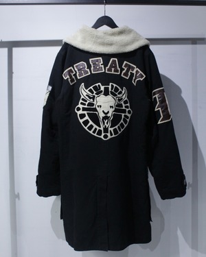 【Caka BLACK】Native Design Vintage Loose Half Coat