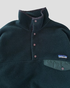 -Patagonia- Vintage 90s M Fleece snap T