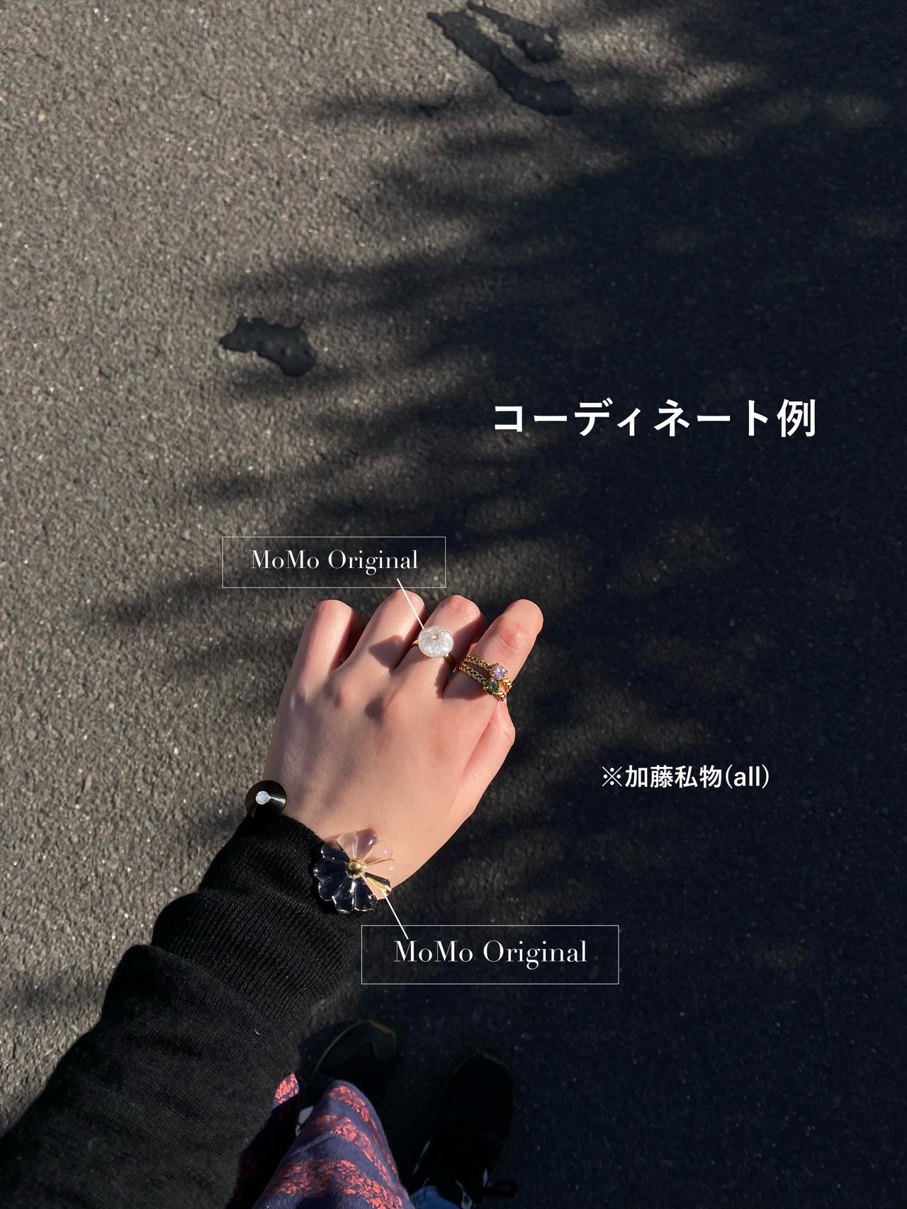 【Select】Knit ring -pink-