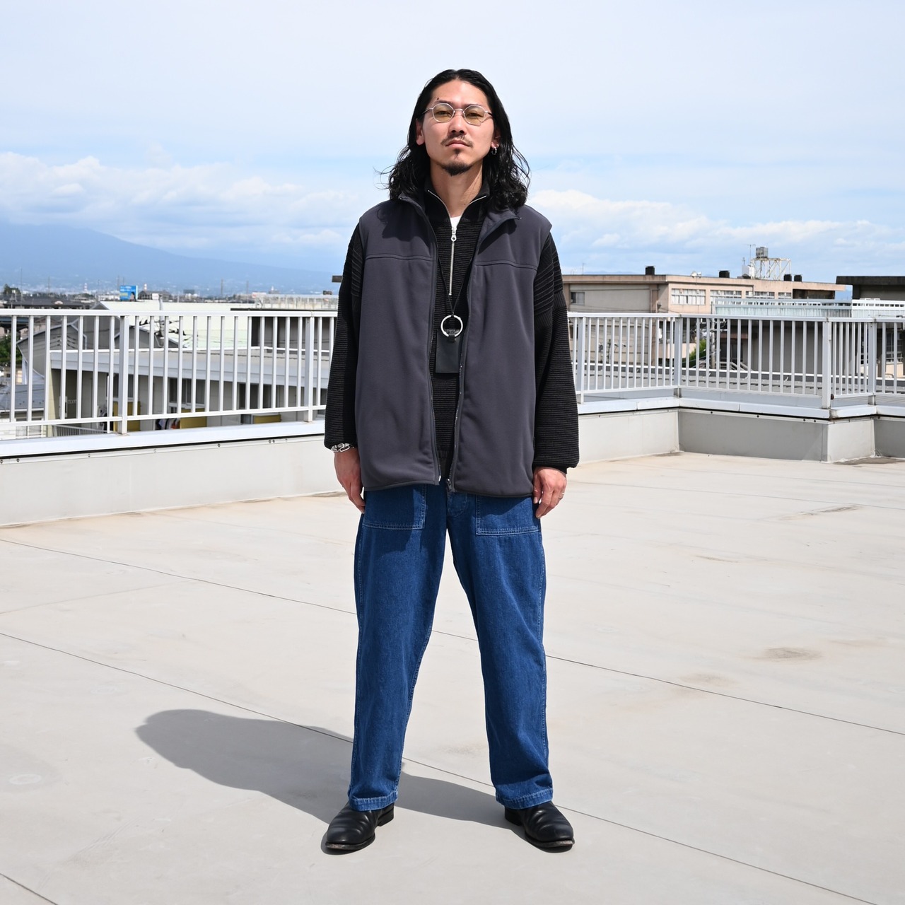 THEDAY(ザデイ)WIND ZONE FLEECE VEST、YASHIKI(ヤシキ)ニットスタイル