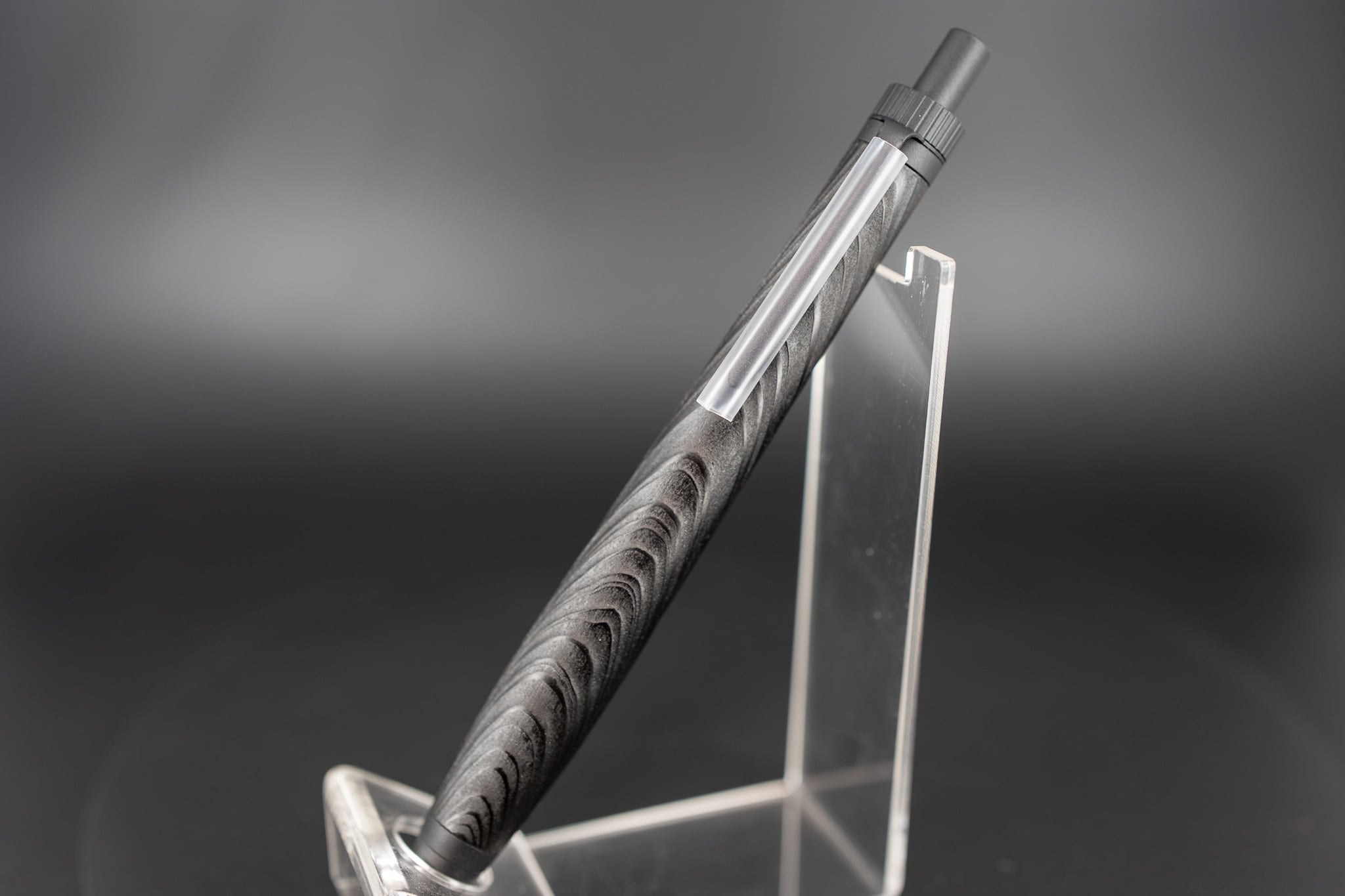 枯炭】屋久杉 浮造り 国産漆 Black BP | 木軸ペン工房 金杢犀