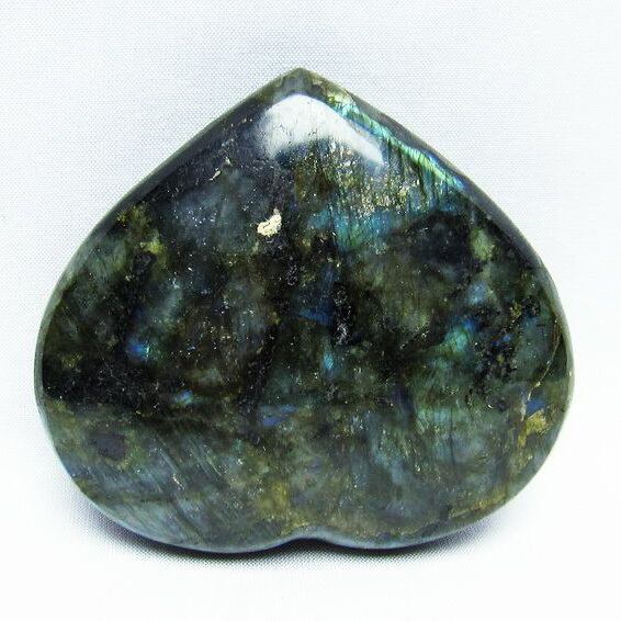 ラブラドライト ハート置物 155-381