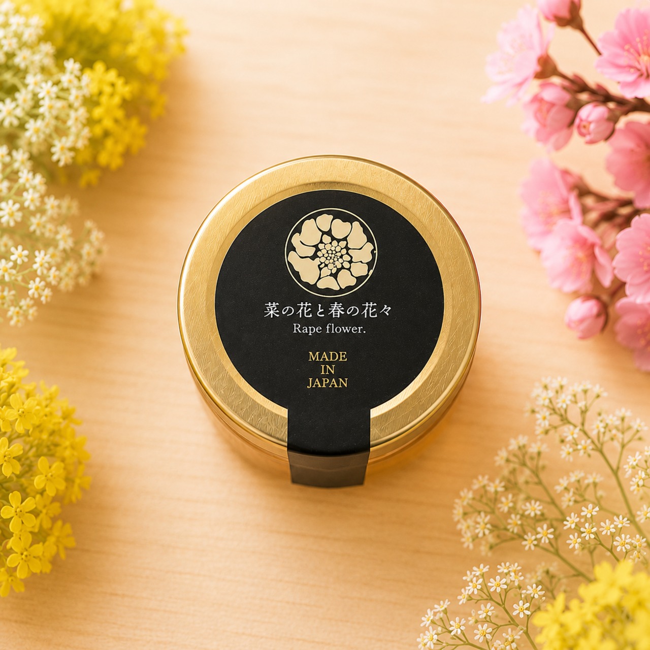 【国産・完全非加熱】菜の花と春の花々の生はちみつ｜純粋はちみつ 110g