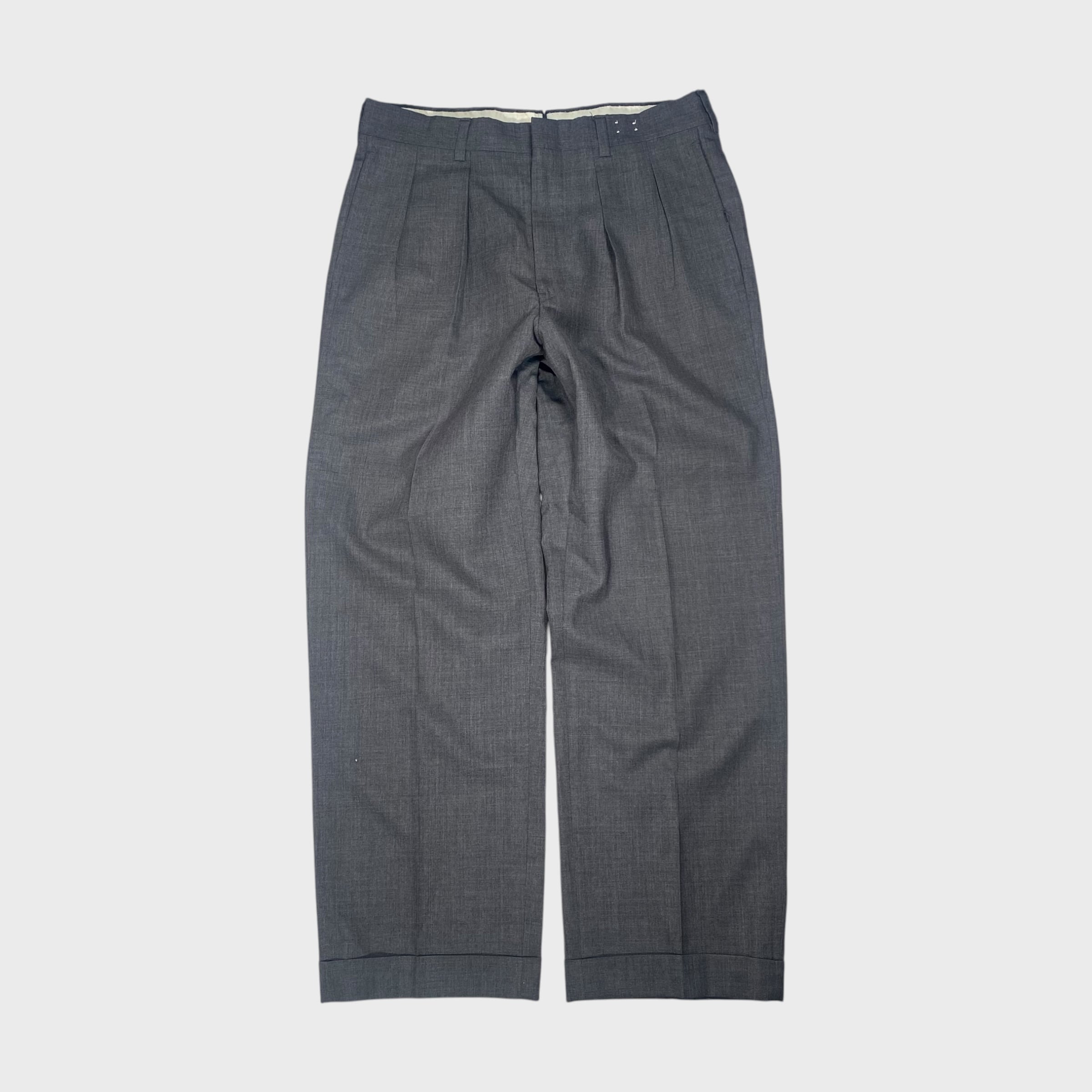 90s BALENCIAGA Sports 2タック　チェック スラックス L 90's】 バレンシアガ スポーツ 2タック入り スラックス ワイド