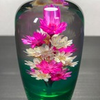 水中花シフトノブ　【乙珠 -Otodama-緑】　90㎜　【白ピンク】　【送料無料】