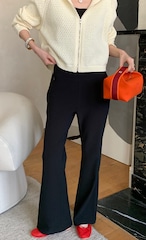 【新作5%OFF・3日間】Stretch Boots-cut Pants_onecolor
