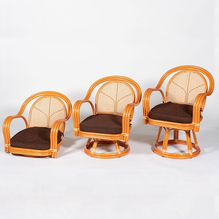 籐回転椅子57×60×54cm