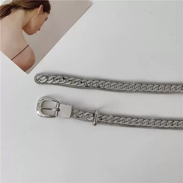 silver chain belt 10701
