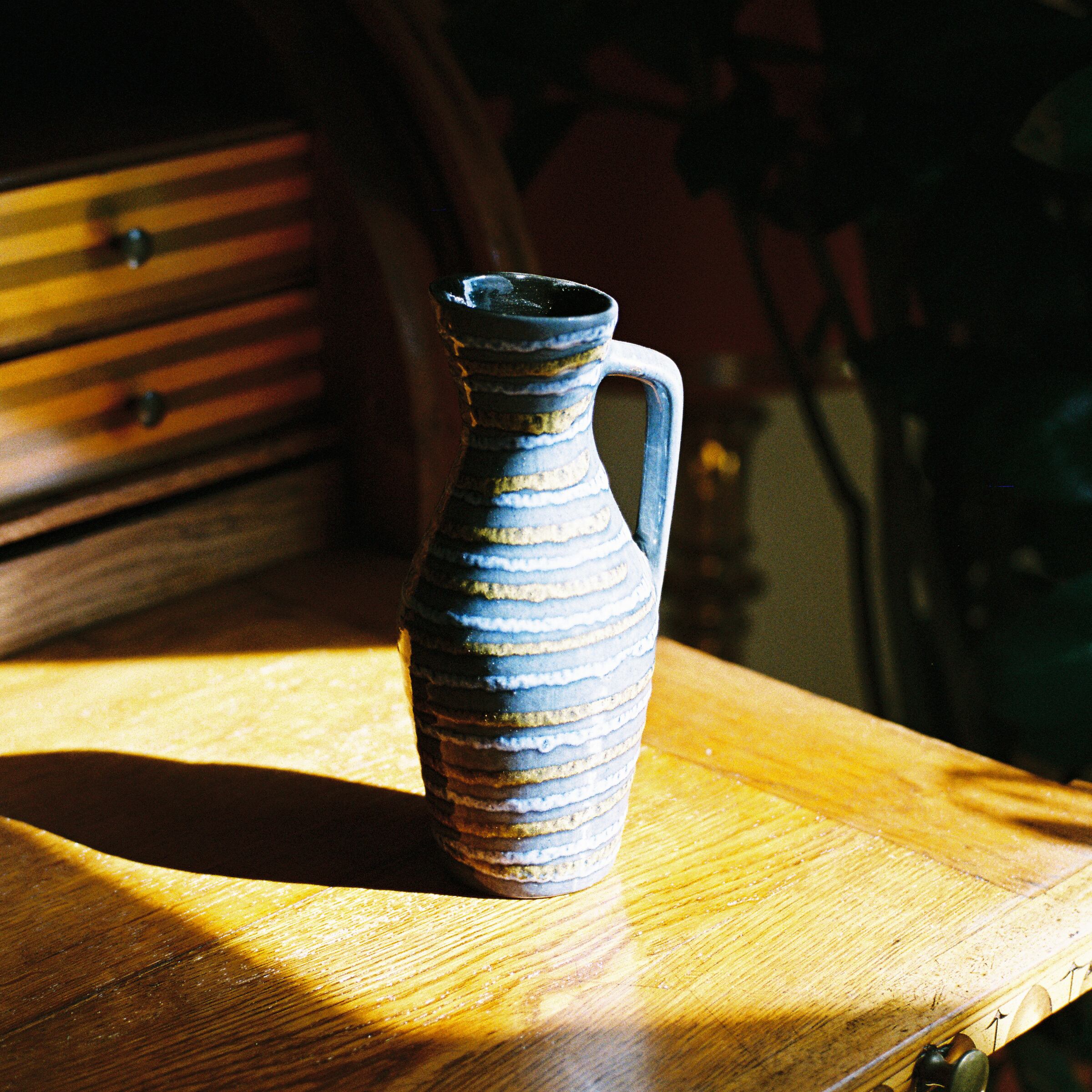 scheurich 陶器製　フラワーベース Scheurich窯/FAT LAVA/ファット ラヴァ/波模様のフラワーベース