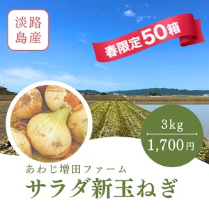 【春限定】生で甘ーい！淡路島サラダ新玉ねぎ 3kg｜50箱のみ