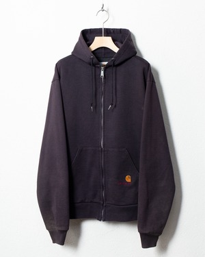 "Carhartt" good faded thermal liner zip up hoodie sweat / COLOR:CHARCOAL