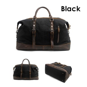 Retro Canvas Leather Travel Boston Bag / レトロ キャンバス レザー トラベル ボストン バッグ