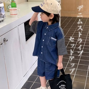 デニムストライプセットアップ