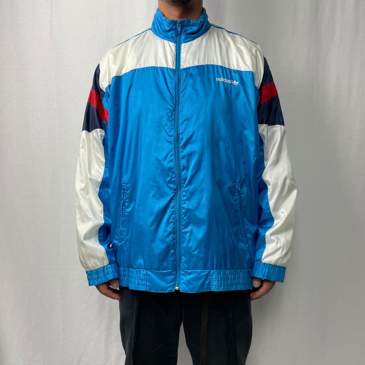 80年代 adidas アディダス ナイロン トラックジャケット メンズL-XL