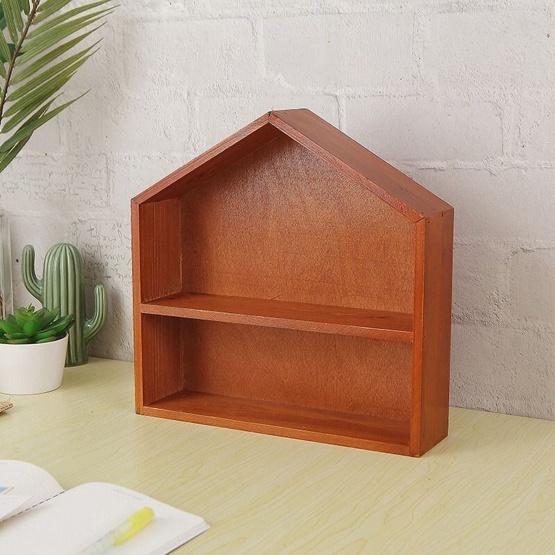 収納 ラック 木製 卓上収納 ハウス型 ディスプレイラック 小物収納