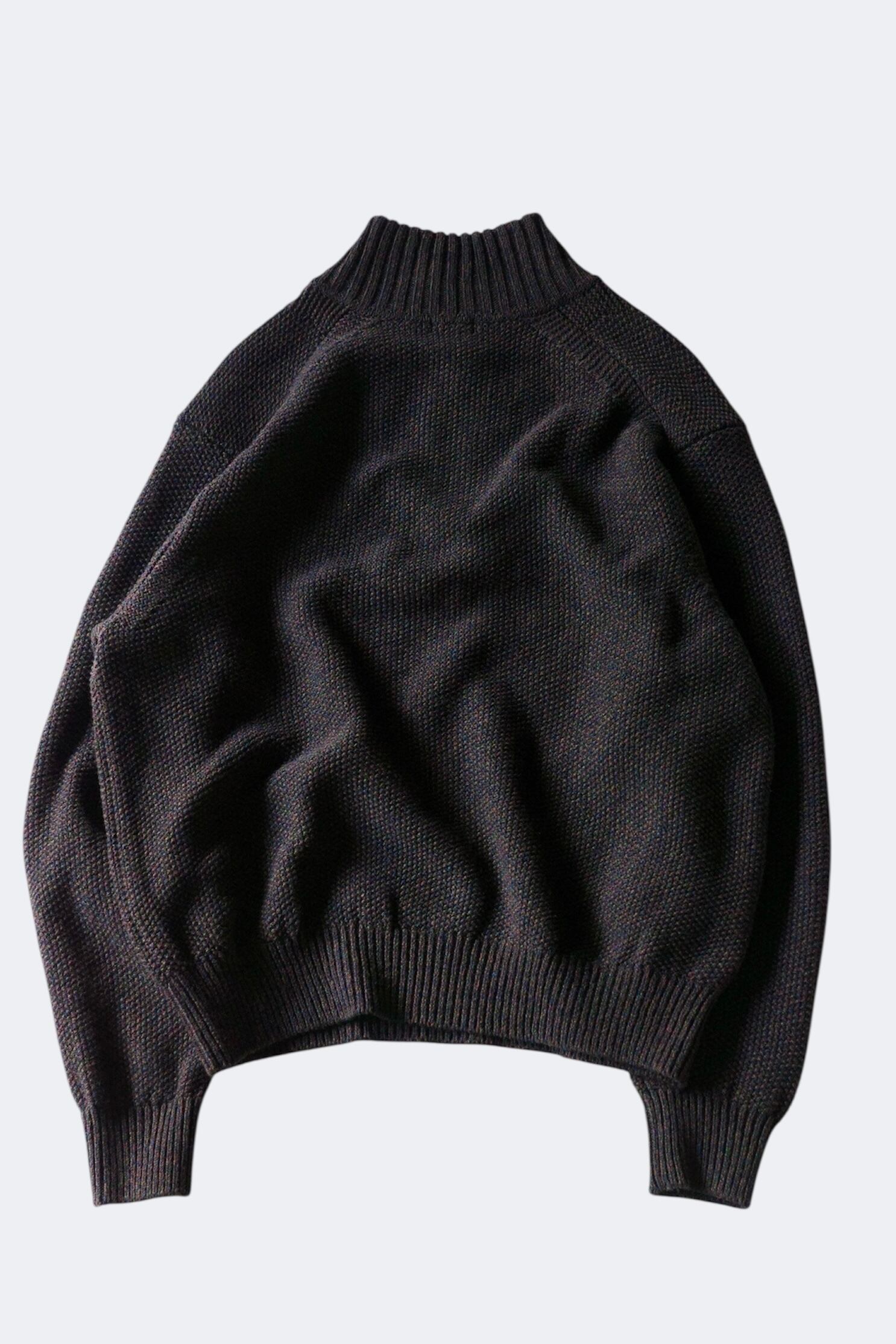 値下ok新品 crepuscule wool kanoko halfzip 2 crepuscule 【WOOL KANOKO HALF ZIP P/O -BLACK-】 | lloomm