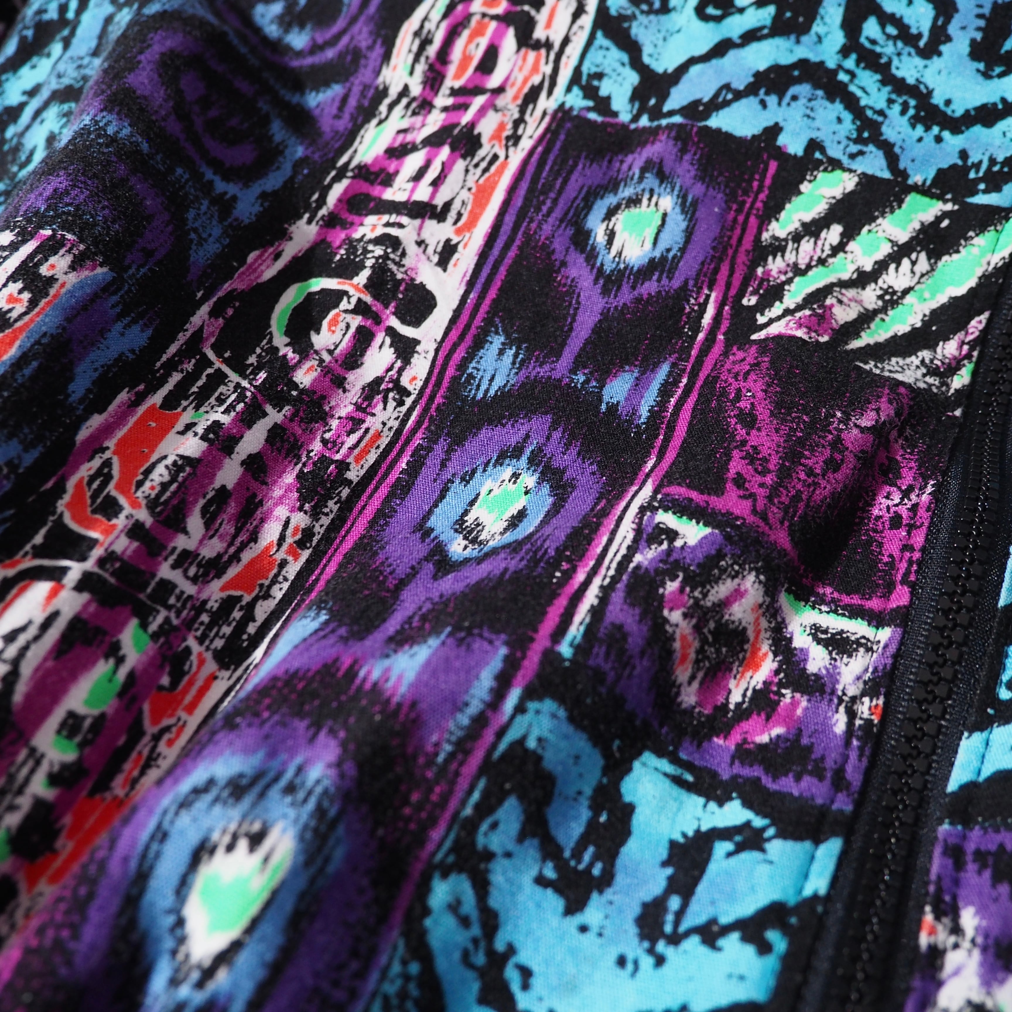 1980s Beautiful Psychedelic pattern vintage loose full zip Parker
