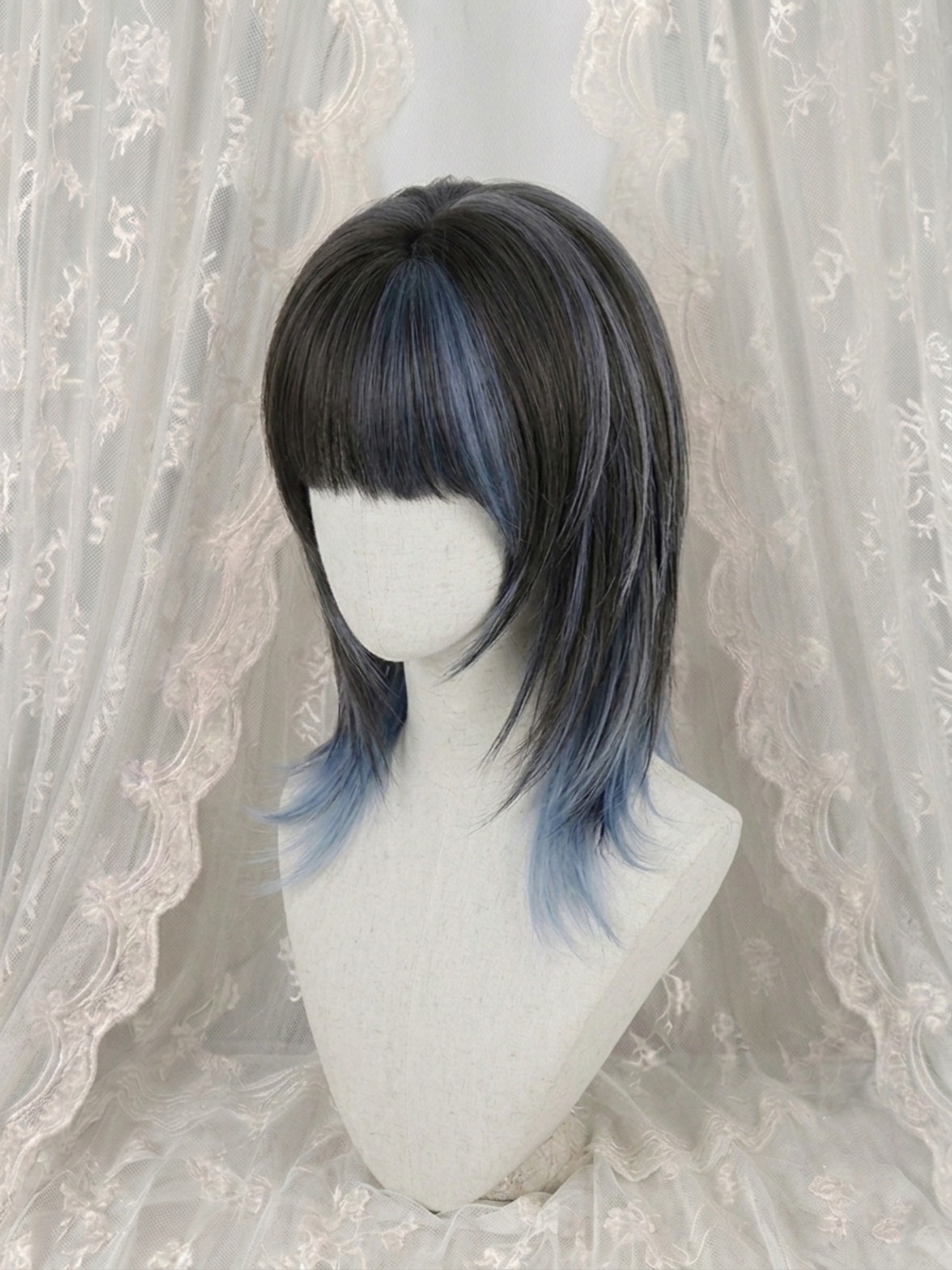 Basic - Blue Inner Wolf Wig【商品番号 1074】レースフロントなし×