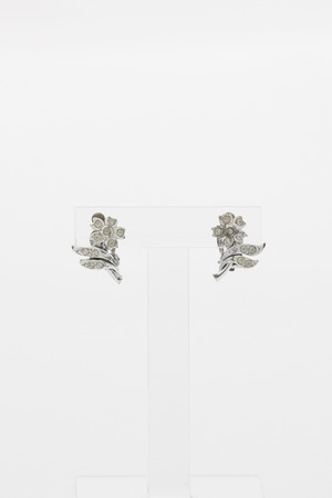 【Run Rabbit Run Vintage 】Silver flower earring