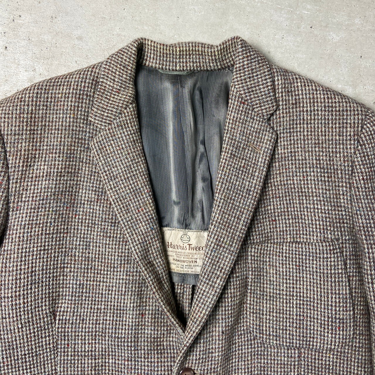 HARRIS TWEED ハリスツイード ウールテーラードジャケット メンズ2XL 