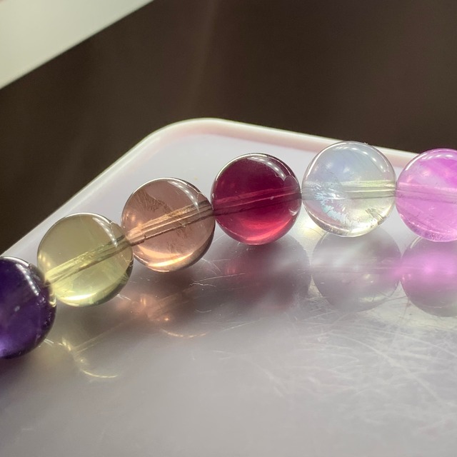 A24.限定品✩極✩レアカラー♪マルチカラーフローライトブレスレット