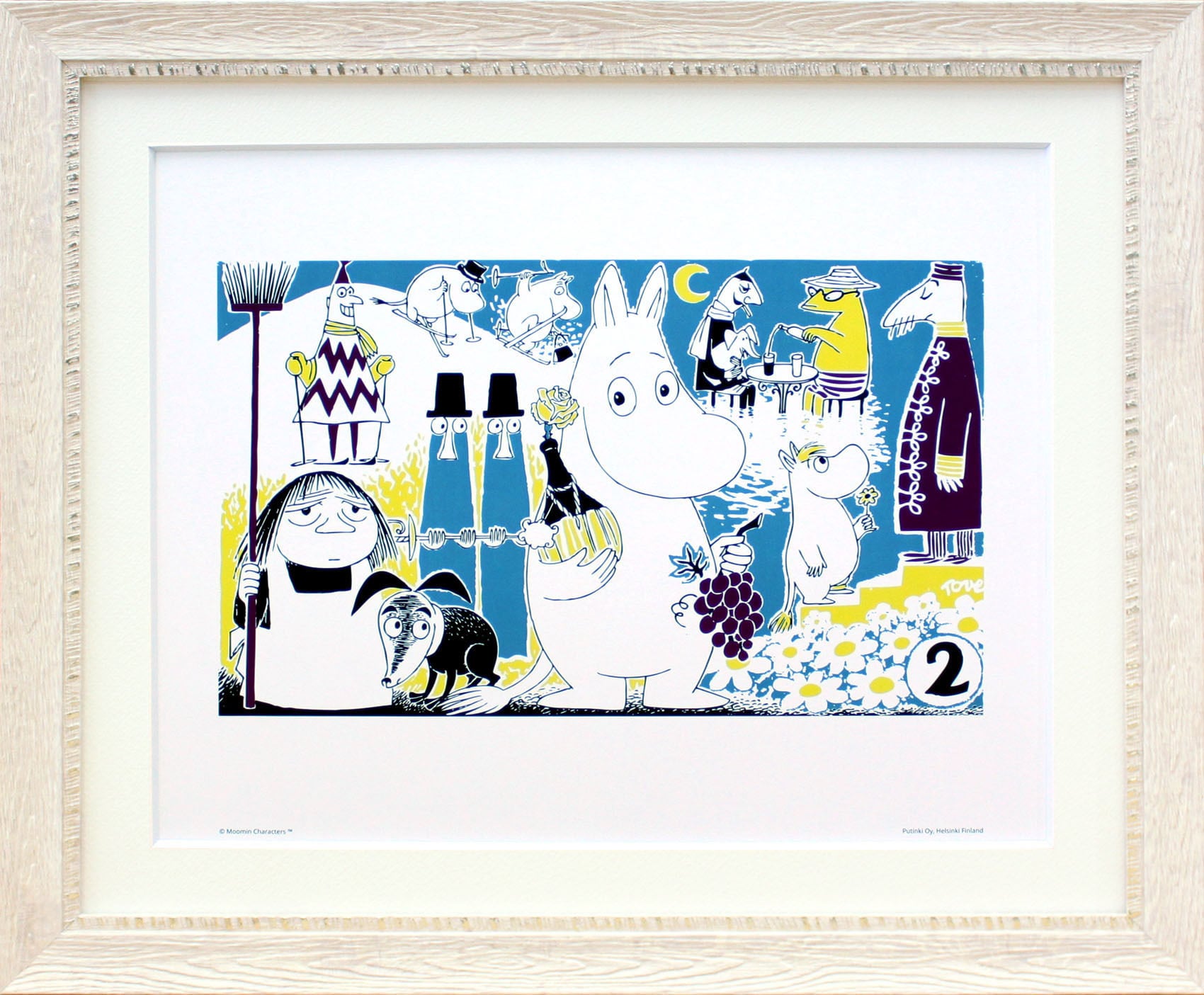 ムーミン 北欧 Putinki「ムーミントロール 2」送料無料 フレーム選択可能 展示用フック付アートポスター 絵画 インテリア アート