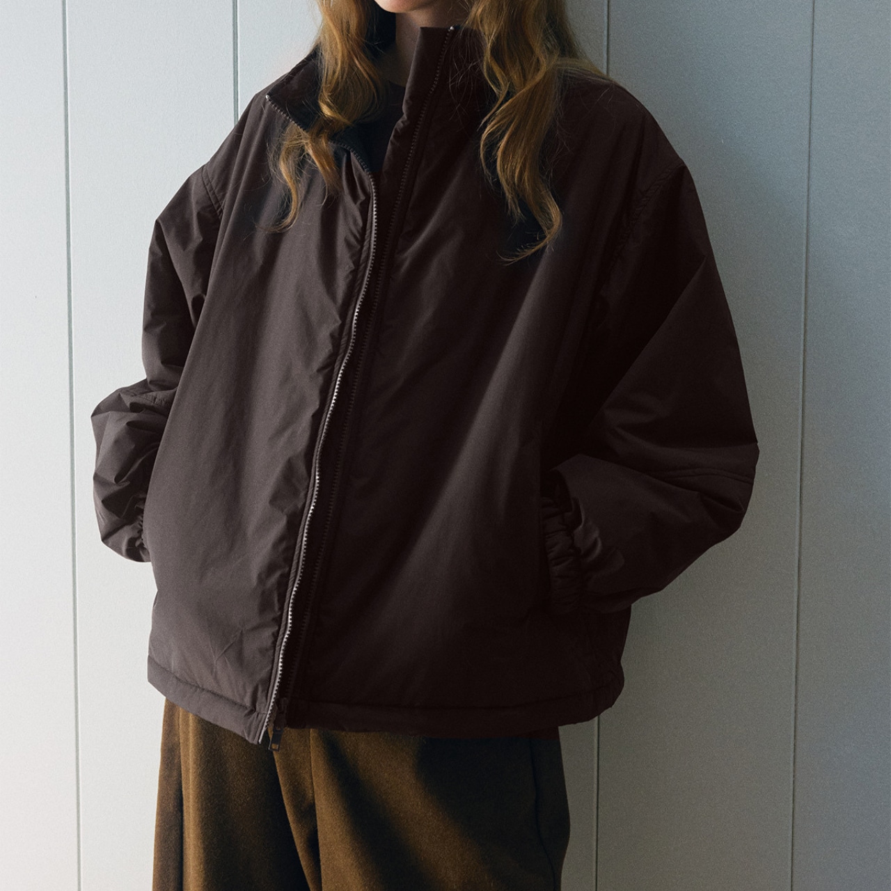 Minimal Zip-Up Short Jacket T3731