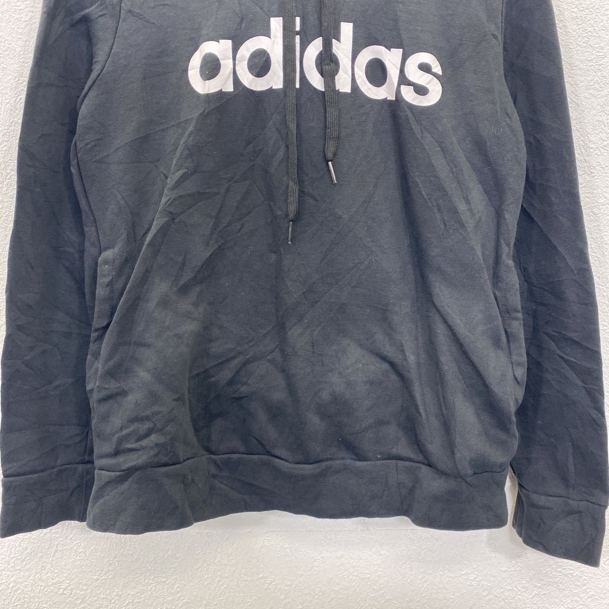 adidas プルオーバーパーカー レディース Mサイズ程度 アディダス ロゴ