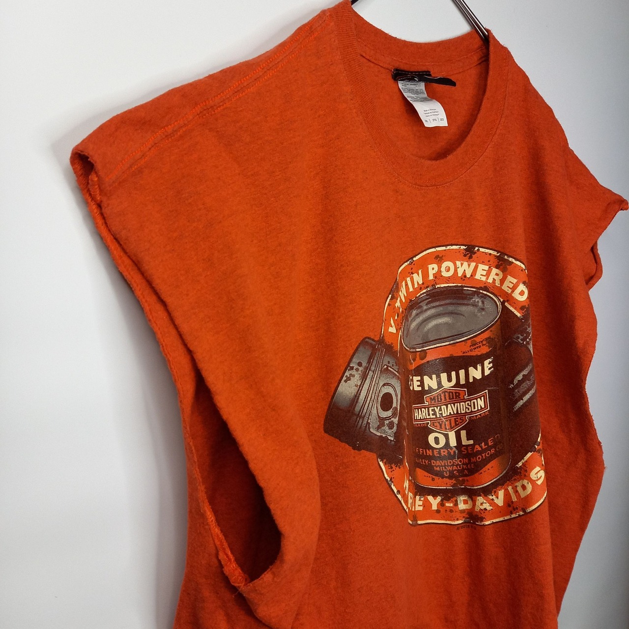 ハーレーダビットソン　クルーネック　タンクトップ　オーバーサイズ　ビッグロゴ