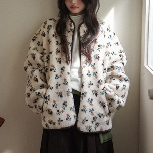 floral boa jacket　J00243