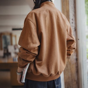 【UNISEX】Retro Suede Harrington Jacket / ユニセックス レトロ スエード ハリントン ジャケット