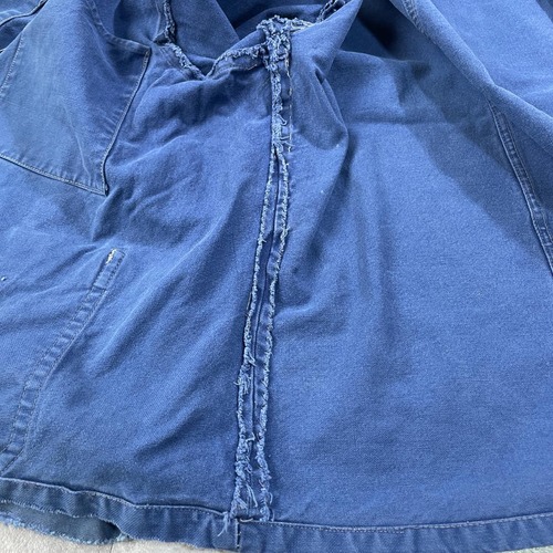 60-70s サンフェード 丸襟 コットンツイル フレンチワークジャケット 詳細写真4