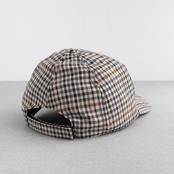 ミュウミュウ キャップ チェック ウール ベージュ ホワイト ブラック