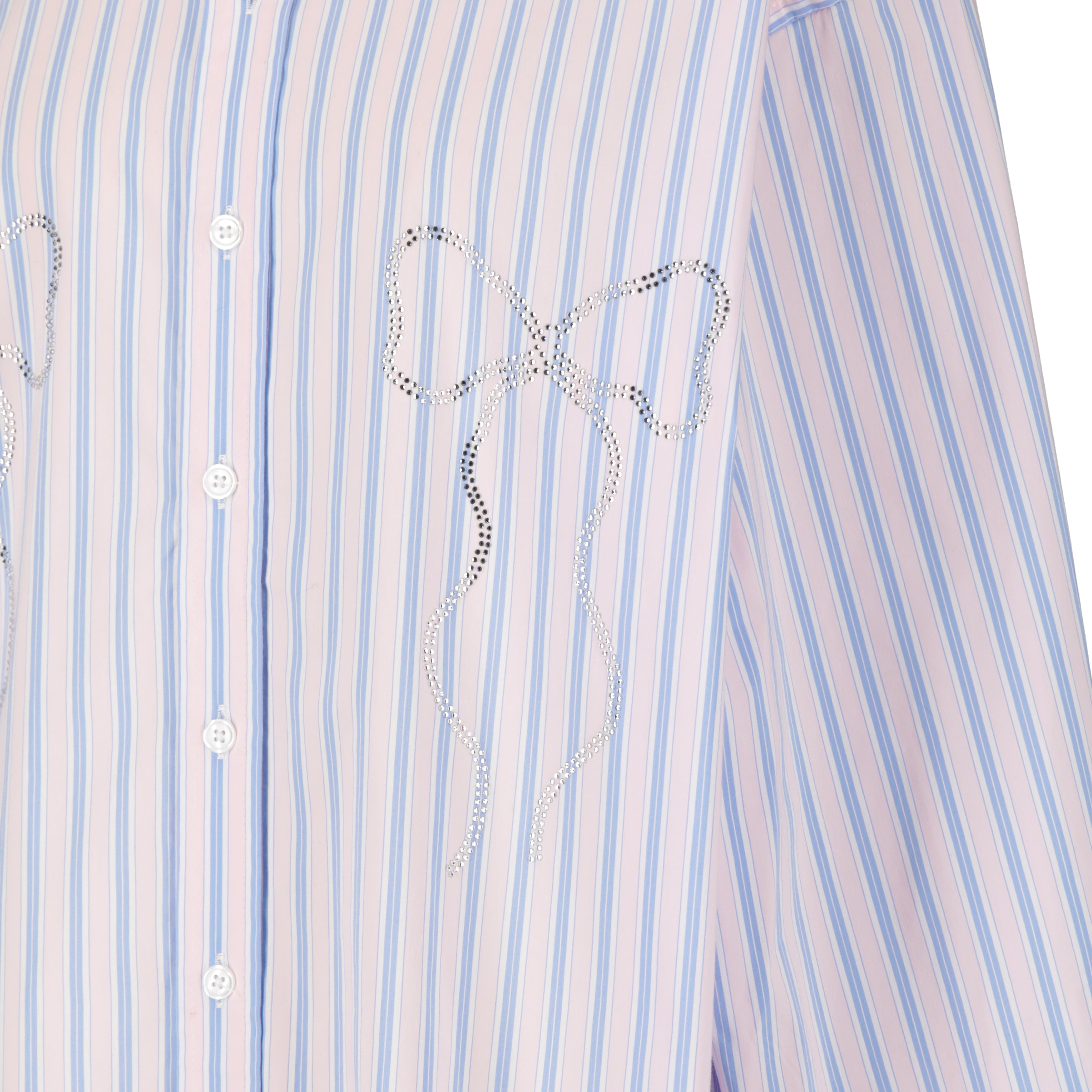 ビッグリボンストーンシャツ　PINK