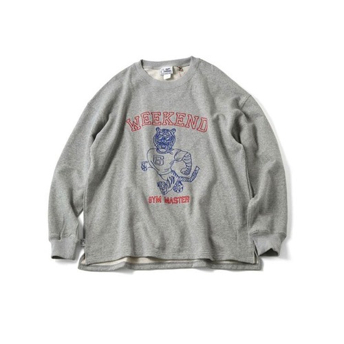 gym master ジムマスター スウェットTシャツ メンズ 半袖 ビッグTシャツ WEEKEND 刺繍スウェットTEE 10.3oz G621782 ワイドシルエット カレッジロゴ アメカジ 春夏