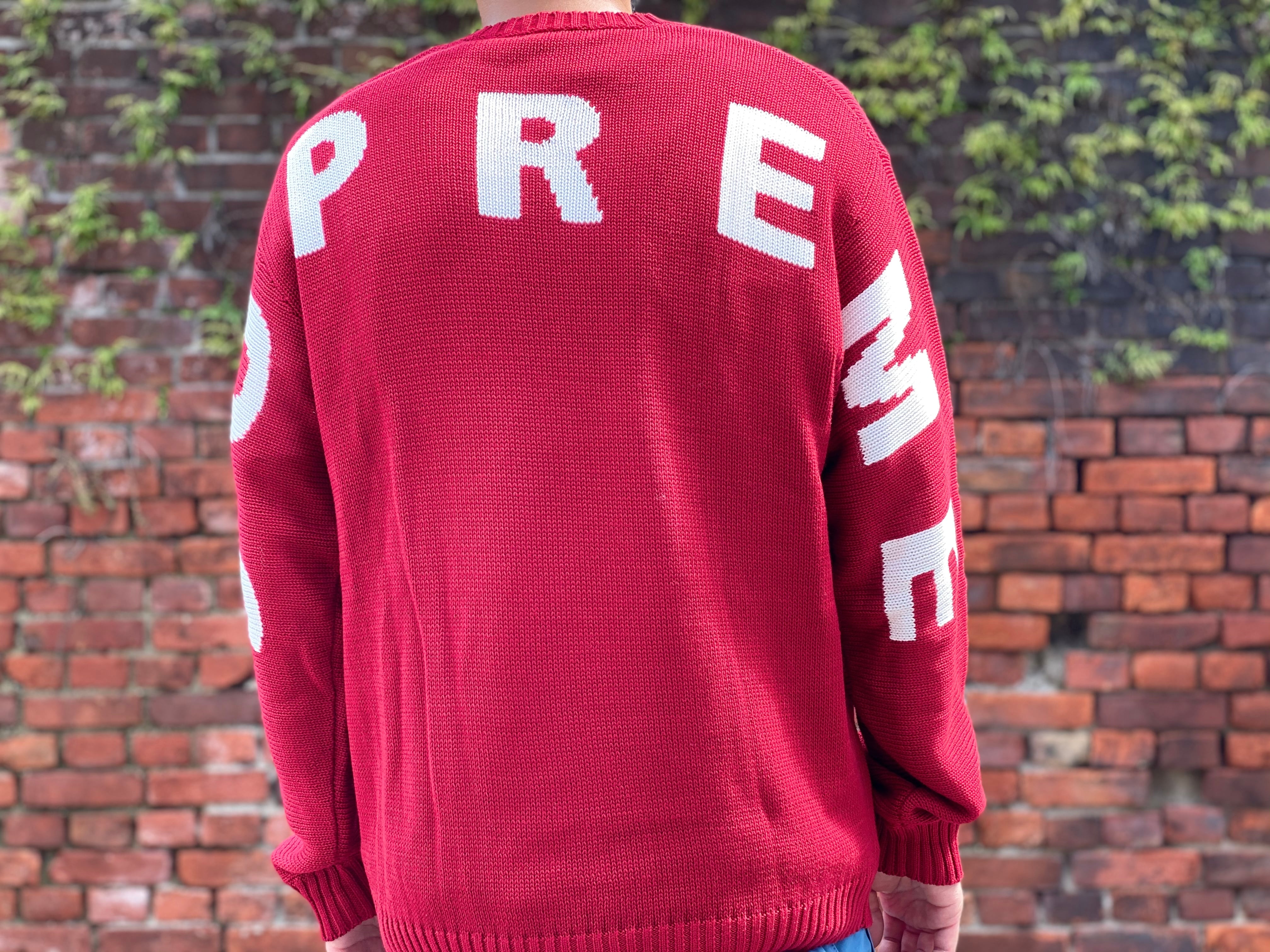 Supreme 20SS BACK LOGO SWEATER RED XL 125JG7467 | BRAND BUYERS OSAKA