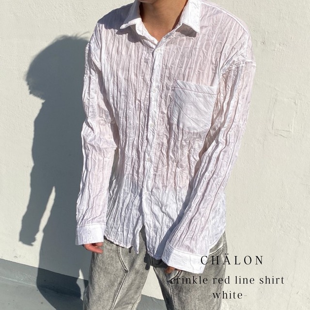 Crinkle Red Line Shirt