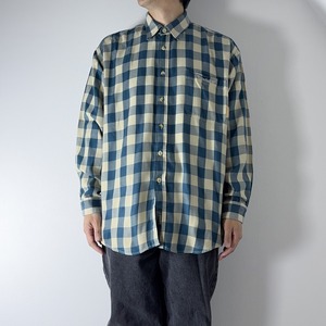 90s Timberland Buffalo plaid cotton shirt XL 古着