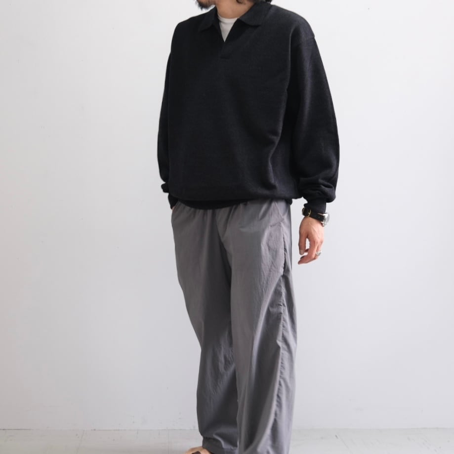 crepuscule”Co/Wo Moss Stitch Skipper Black” | Lapel online store