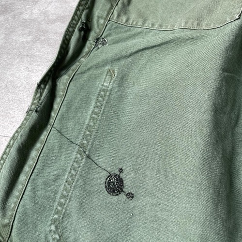 60-70s SONORCO 刺繍タグ グリーン コットンツイル フレンチワークジャケット 詳細写真5