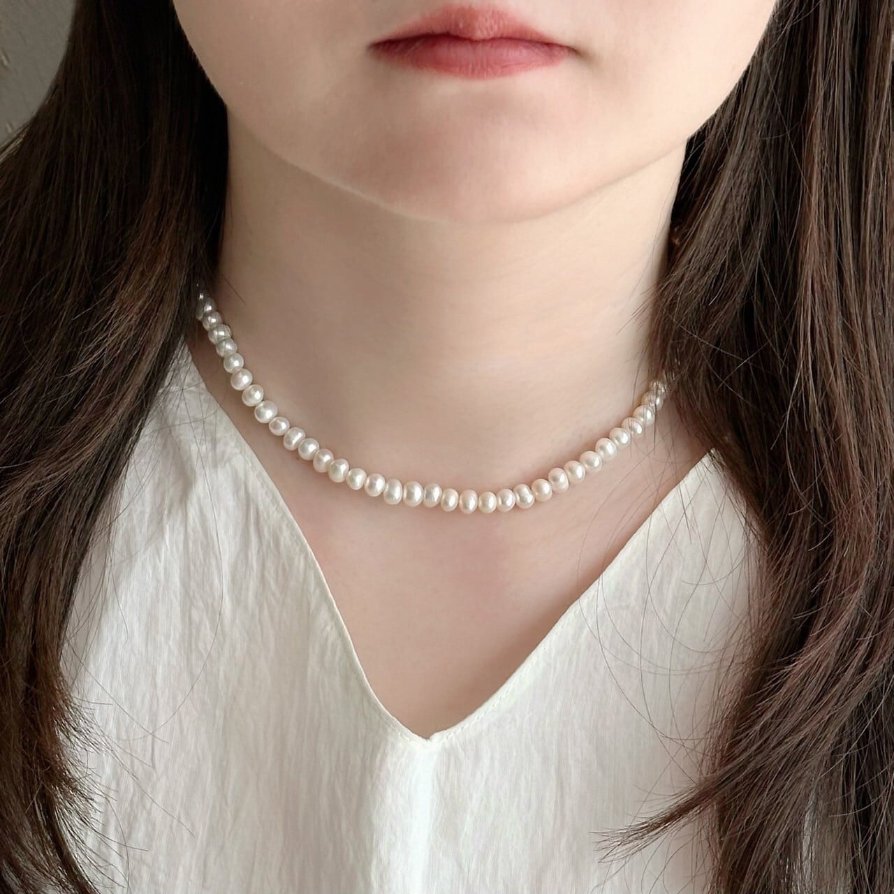 【SELECT】淡水パール ショートネックレス