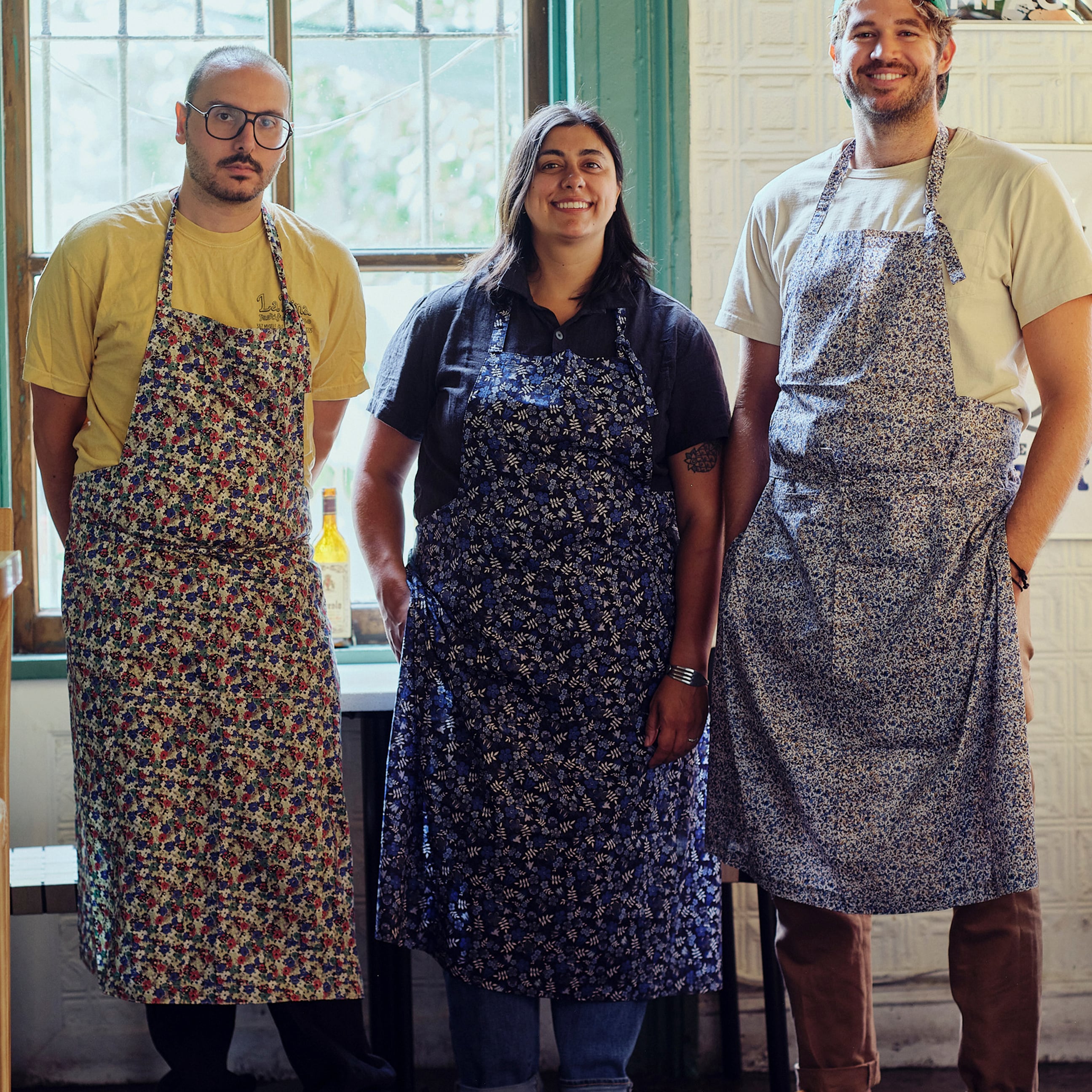 SQUARE APRON / LIBERTY Edinum (navy) | エプロン商会
